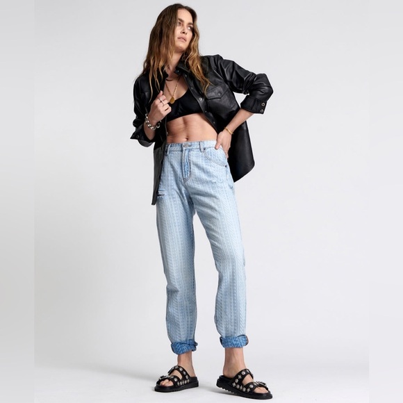 One Teaspoon 1982S High Waist Balloon Jeans Light Blue Size 34 NWT - Picture 1 of 15